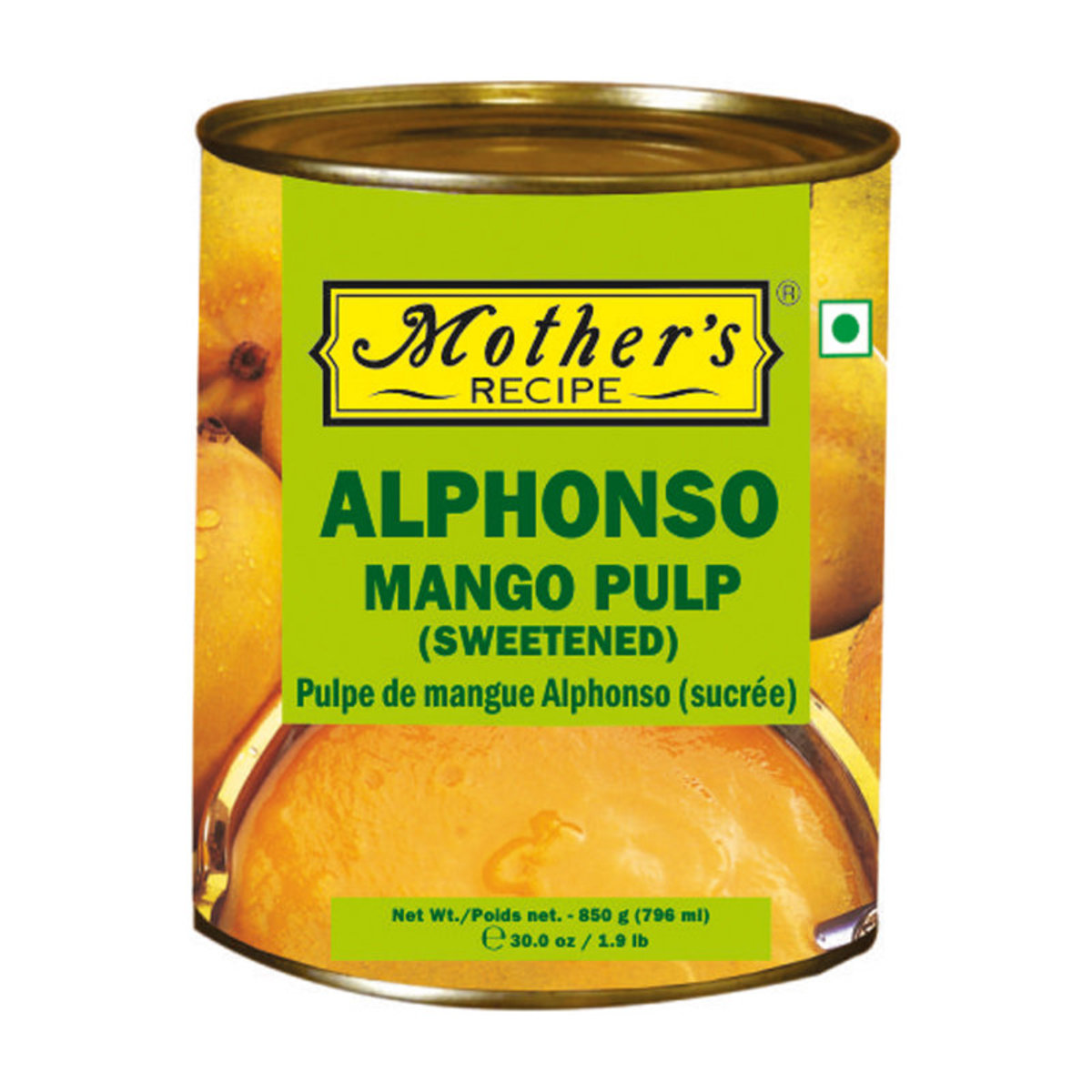 Mothers India Alphonso Mango Pulp 850GM