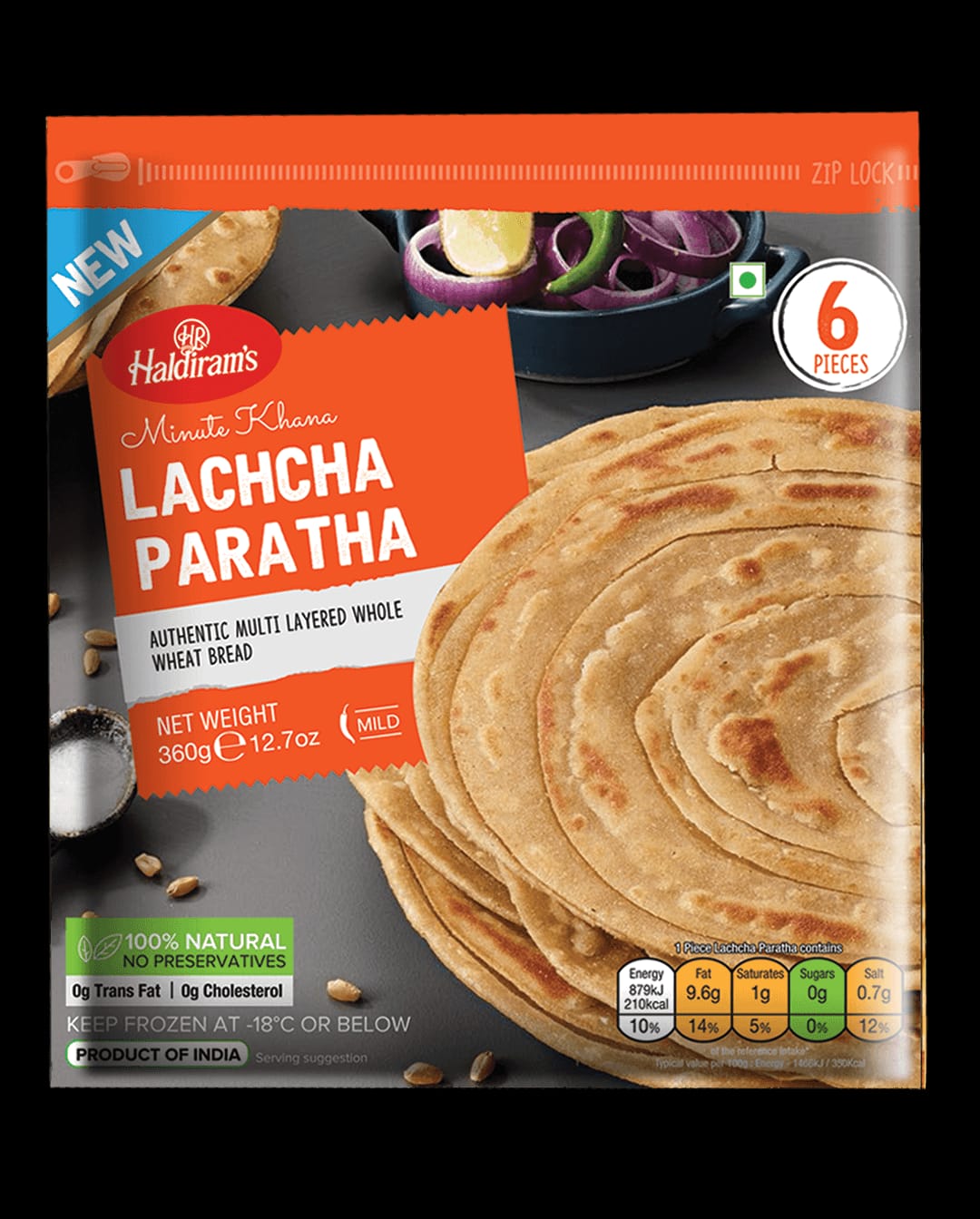 Haldiram Lachha Paratha 6pcs 360g